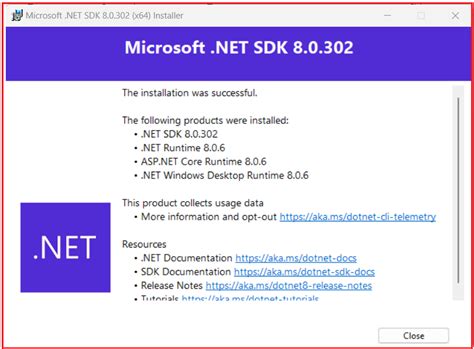 install .net core.